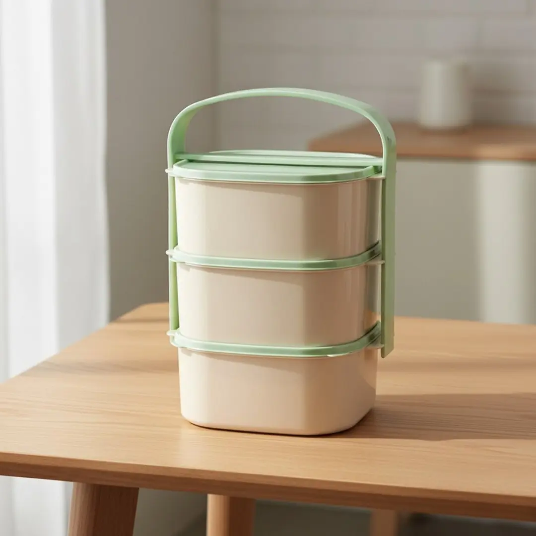 Orion Menubox 3-Laags 3x1,15L - Beige/Groen
