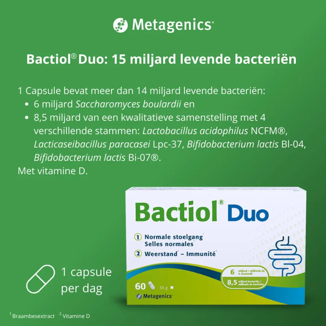 Metagenics Bactiol Duo 60 Capsules