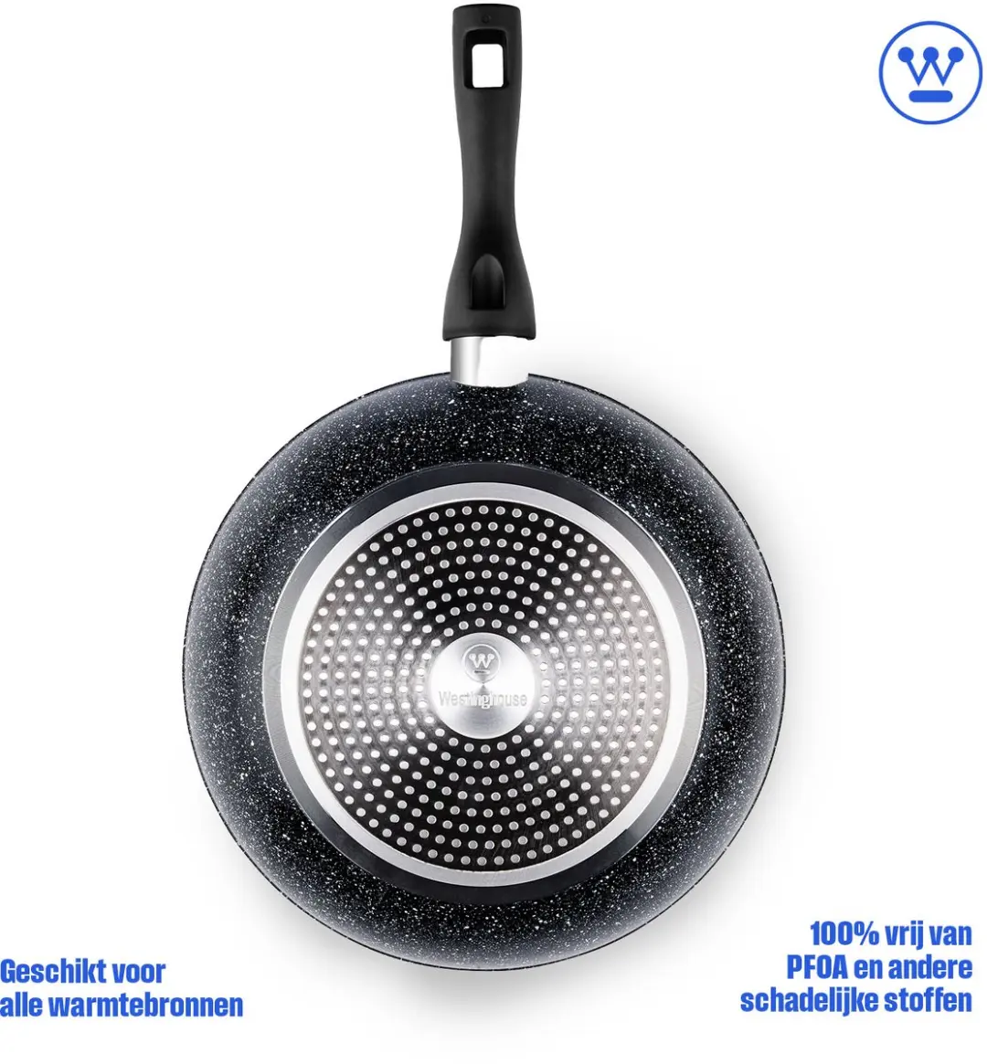 Westinghouse Wokpan Ø30cm Inductie - Zwart Marmer