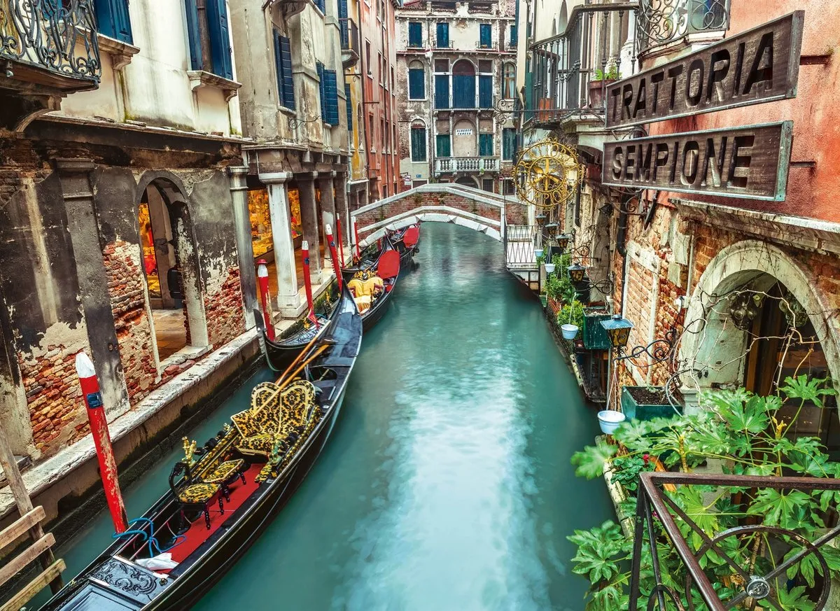 Clementoni Venice Canal Legpuzzel 1000 Stuks - Multicolor