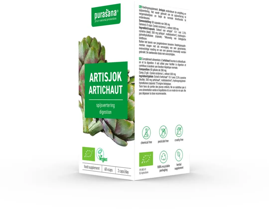 Purasana Artisjok Extract 300mg - 120 Vegacapsules