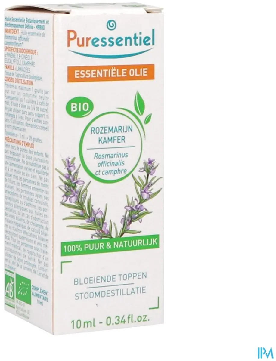 Puressentiel Rozemarijn Kamfer Etherische Olie Biologisch 10ml