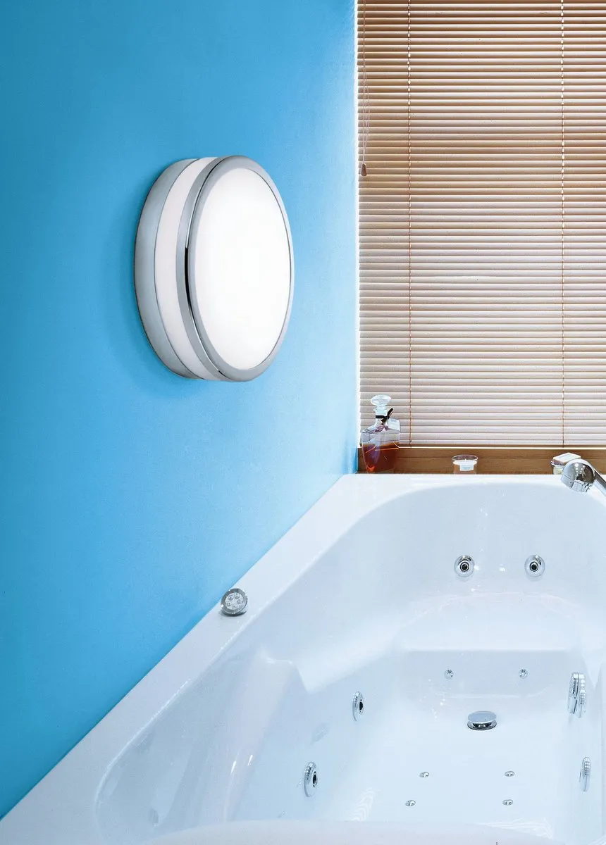 Eglo Batholino Led Palermo Wandlamp - Ø29,5cm - Chroom/Wit