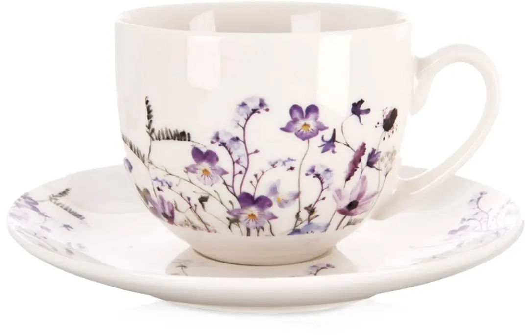 Orion Louka Kop & Schotel Porselein Bloemen 260ml