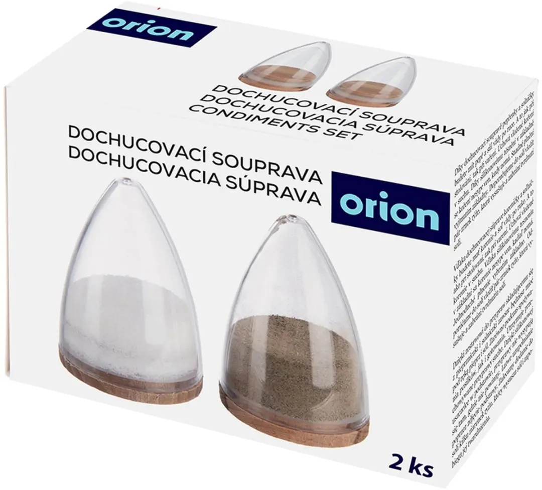 Orion Peper- en zoutstel Transparant - 2 Stuks