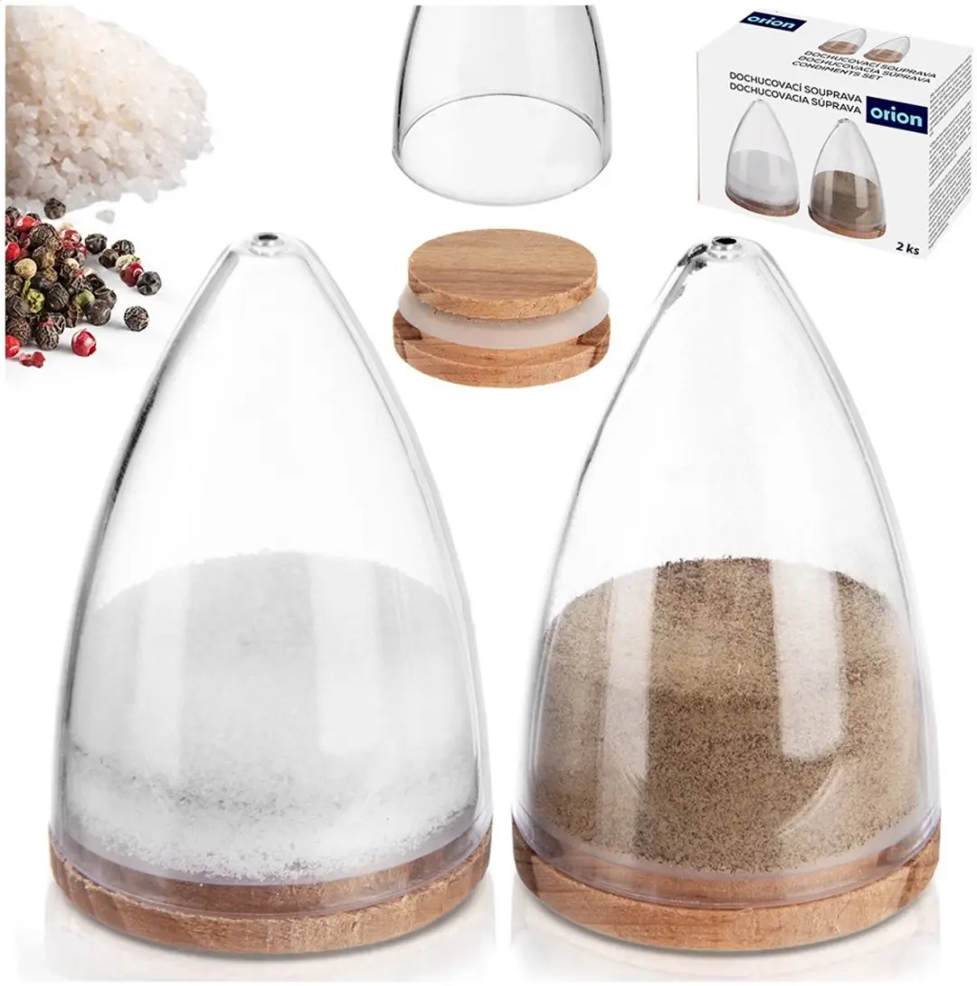 Orion Peper- en zoutstel Transparant - 2 Stuks