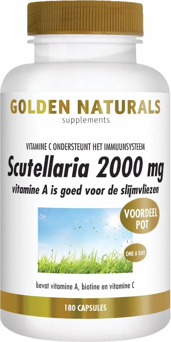 Golden Naturals Scutellaria 2000mg - 180 Veganistische Capsules