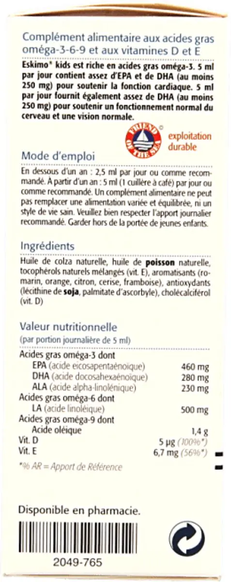 Metagenics Eskimo Kids Tutti-Frutti Visolie 105ml
