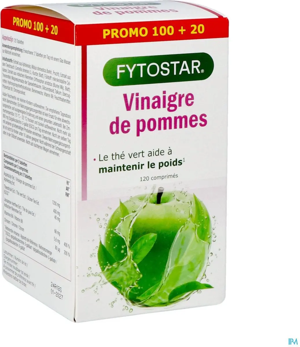 Fytostar Appelazijn 1200 120 tabletten - 169g