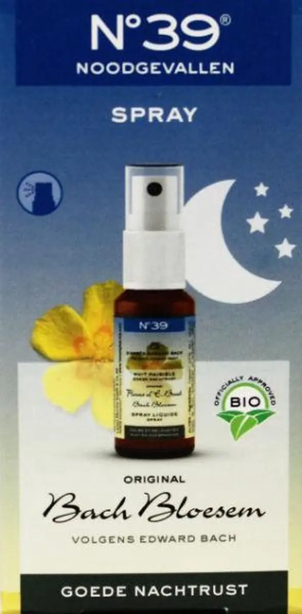 Bach Bio N°39 Noodgevallen Nacht Spray 20ml