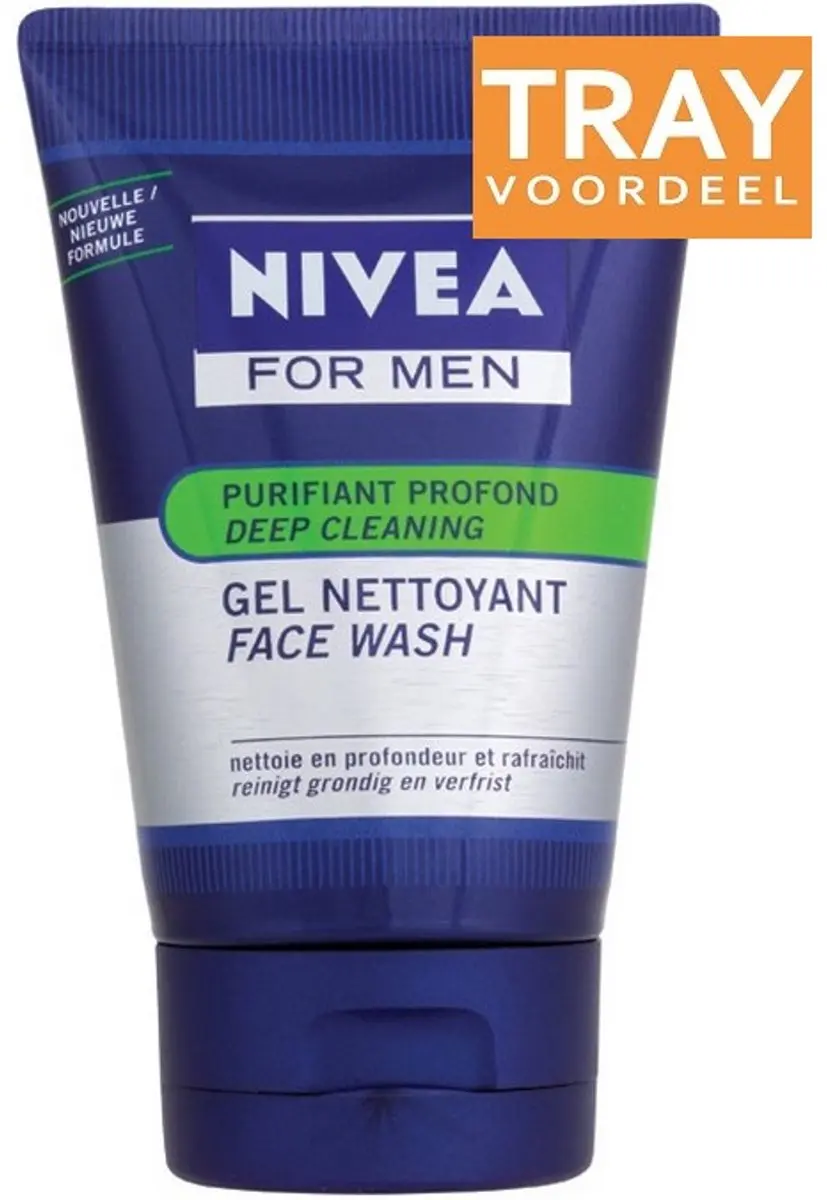 NIVEA For Men Deep Cleaning Face Wash 12x100ml