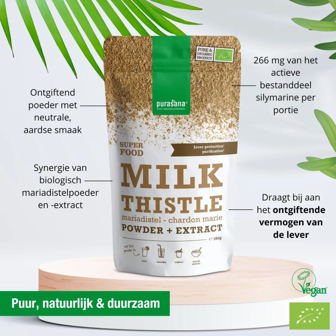 Purasana Mariadistel Poeder & Extract Bio 100g