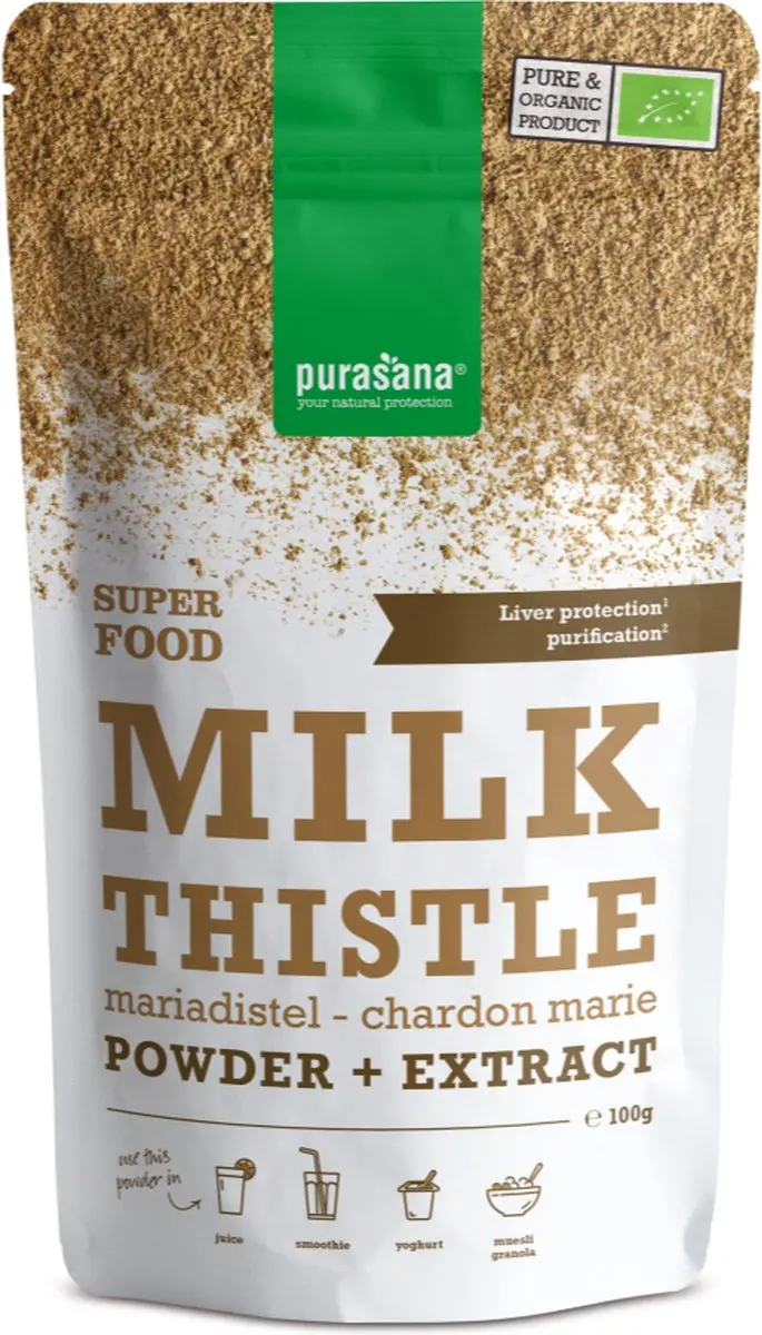 Purasana Mariadistel Poeder & Extract Bio 100g