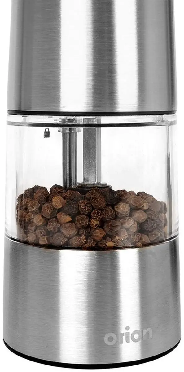 Orion Elektrische Peper- en Zoutmolen 21,5cm - Roestvrij Staal