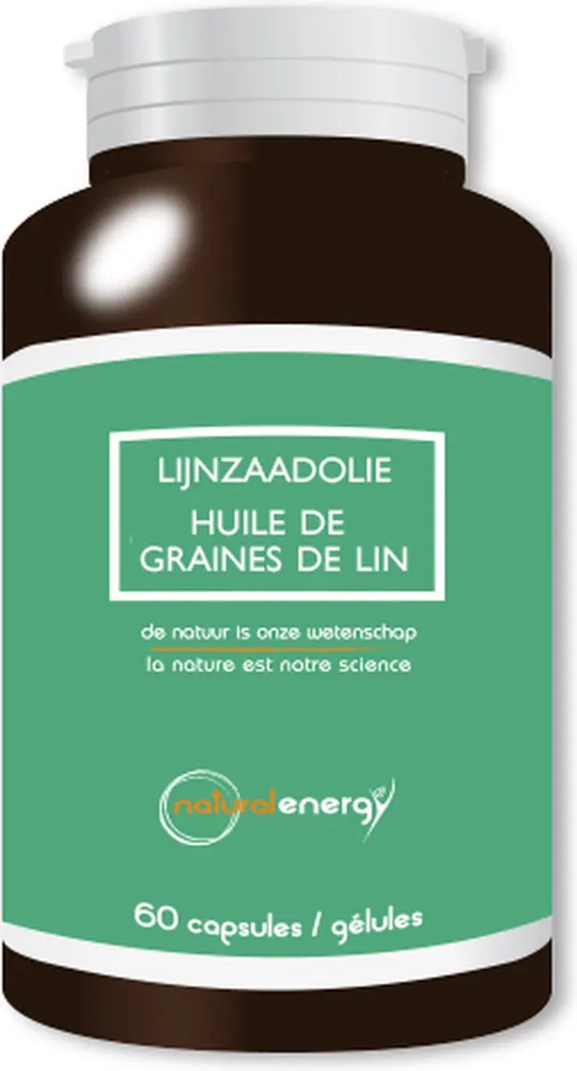 Natural Energy Lijnzaadolie Caps 60 - 60 Stuks