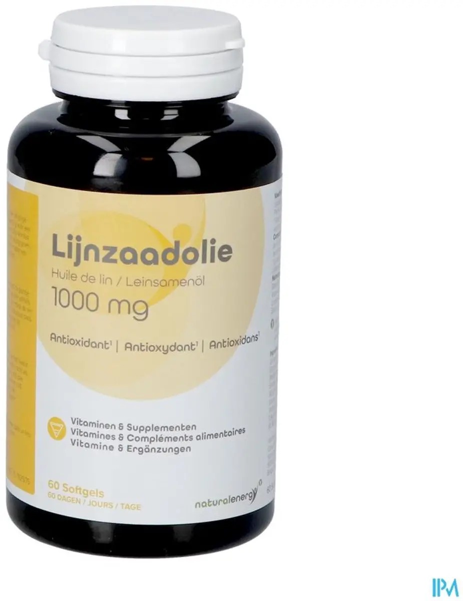 Natural Energy Lijnzaadolie Caps 60 - 60 Stuks