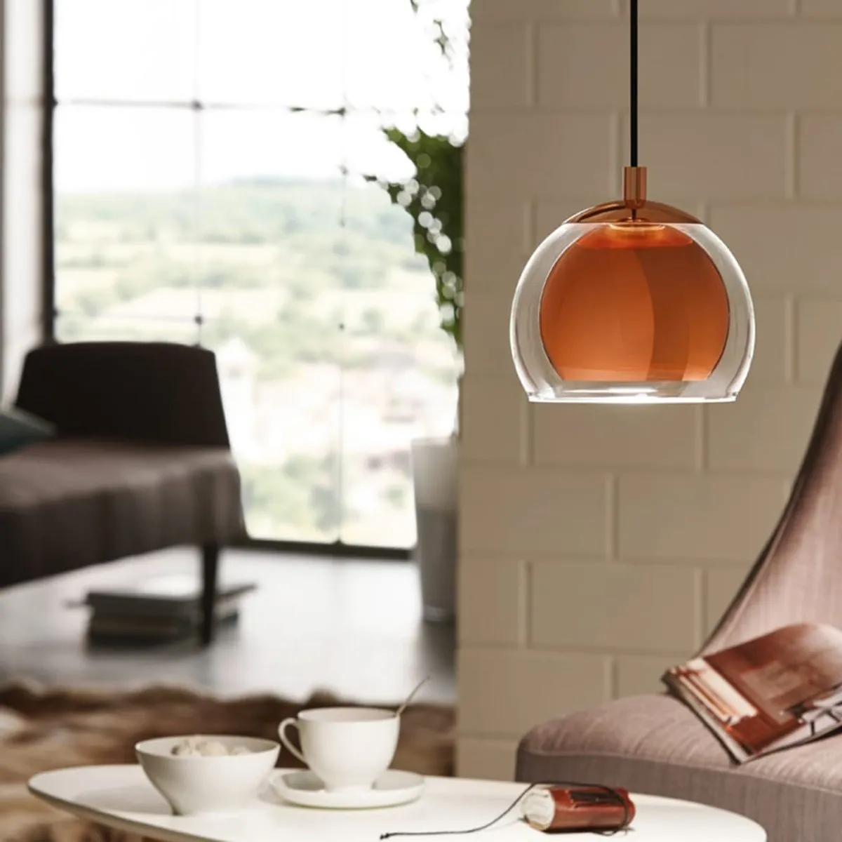 Eglo Rocamar Hanglamp - 5 Lichts - Ø19cm - Koper