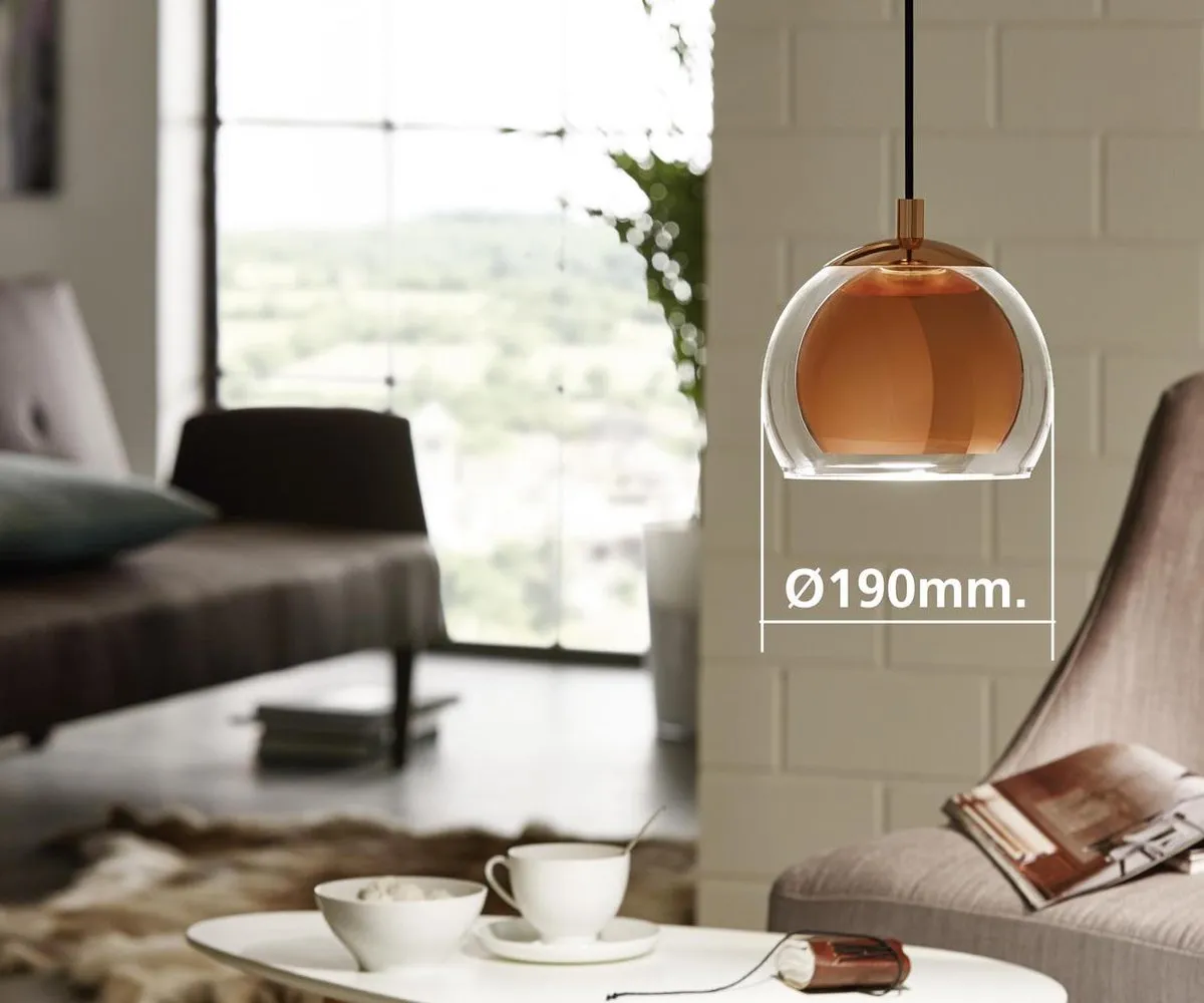 Eglo Rocamar Hanglamp - 5 Lichts - Ø19cm - Koper