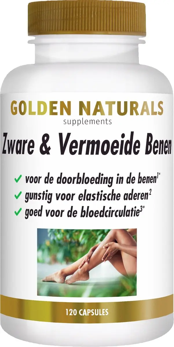 Golden Naturals Zware & Vermoeide Benen Vegan Capsules 120 Stuks