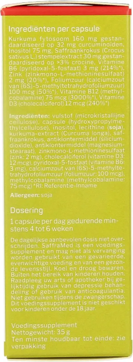 Nutrisan Safframed 60 Vegetarische Capsules