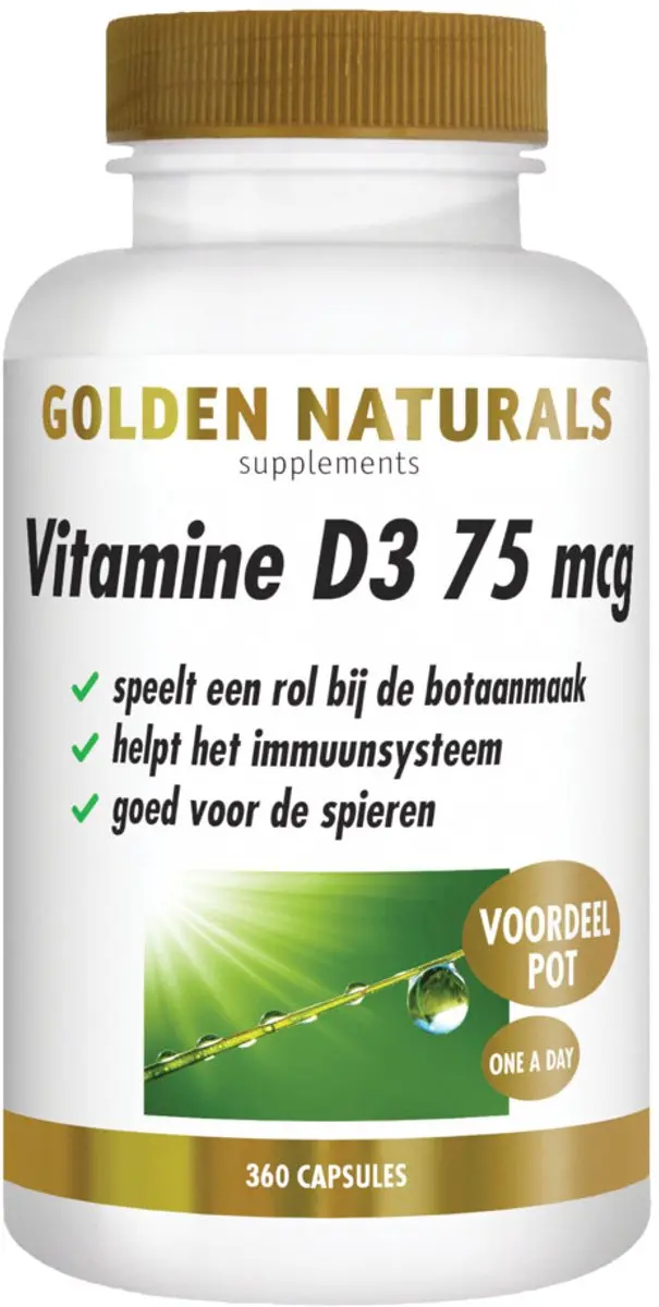 Golden Naturals Vitamine D3 75mcg