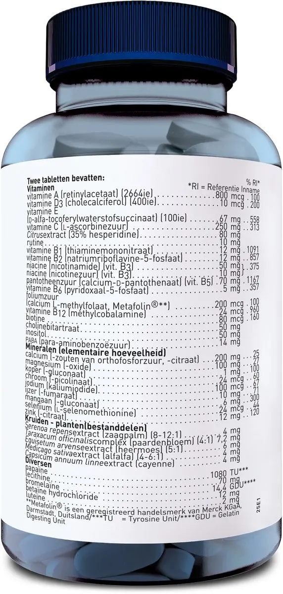 Orthica Multi 4 All Multivitamine 90 tabletten - afbeelding 6 van 6