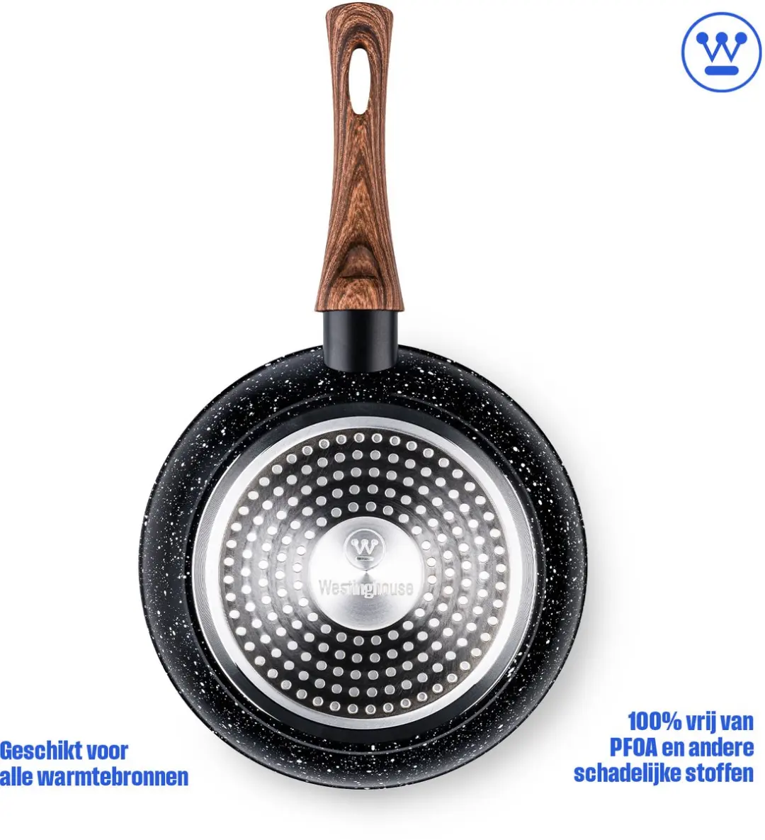 Westinghouse Black Marble Wood Koekenpan 20cm