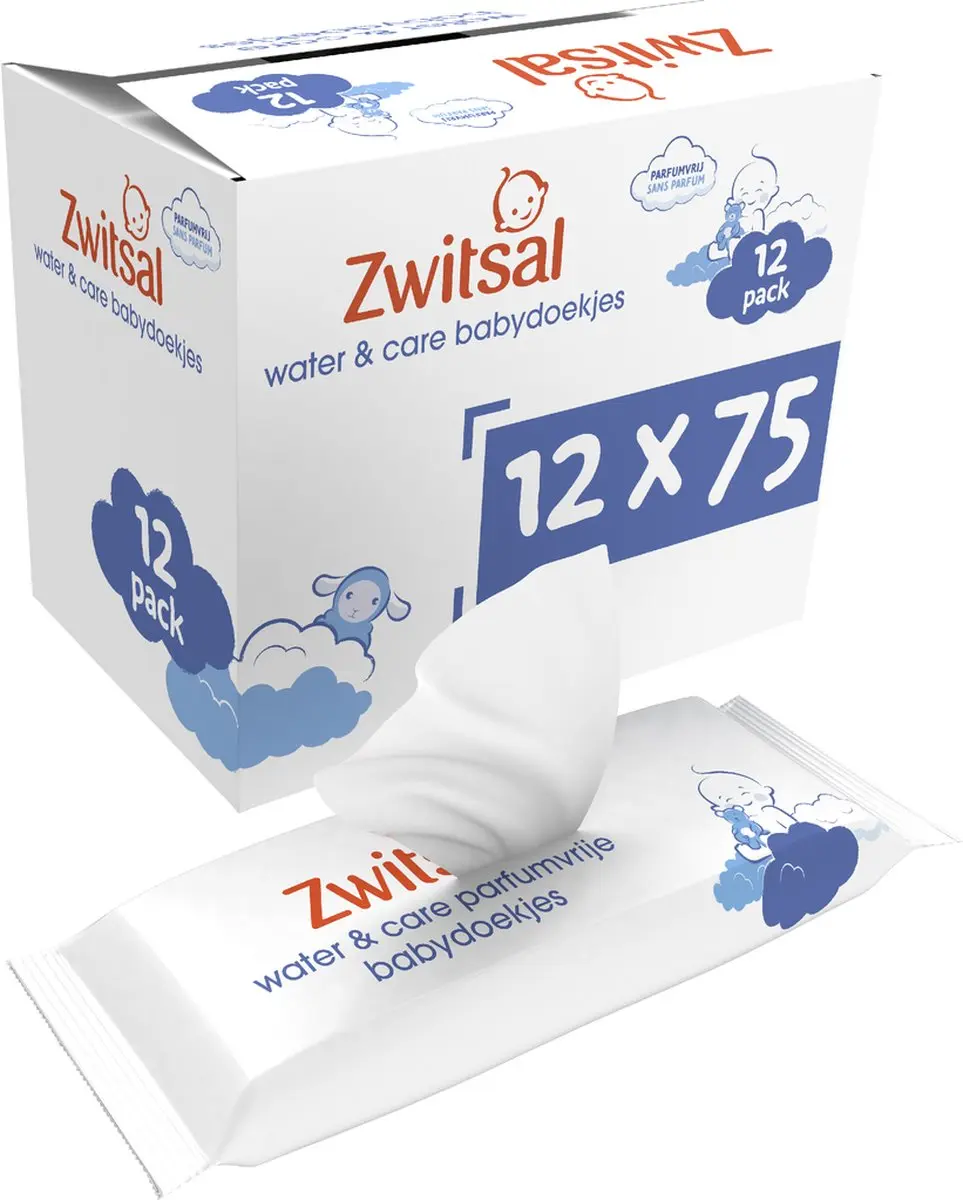 Zwitsal Water & Care Billendoekjes 900 Stuks