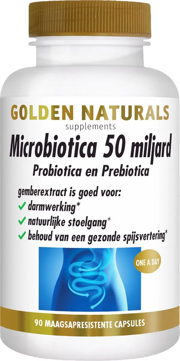 Golden Naturals Microbiotica 90 Veganistische Capsules