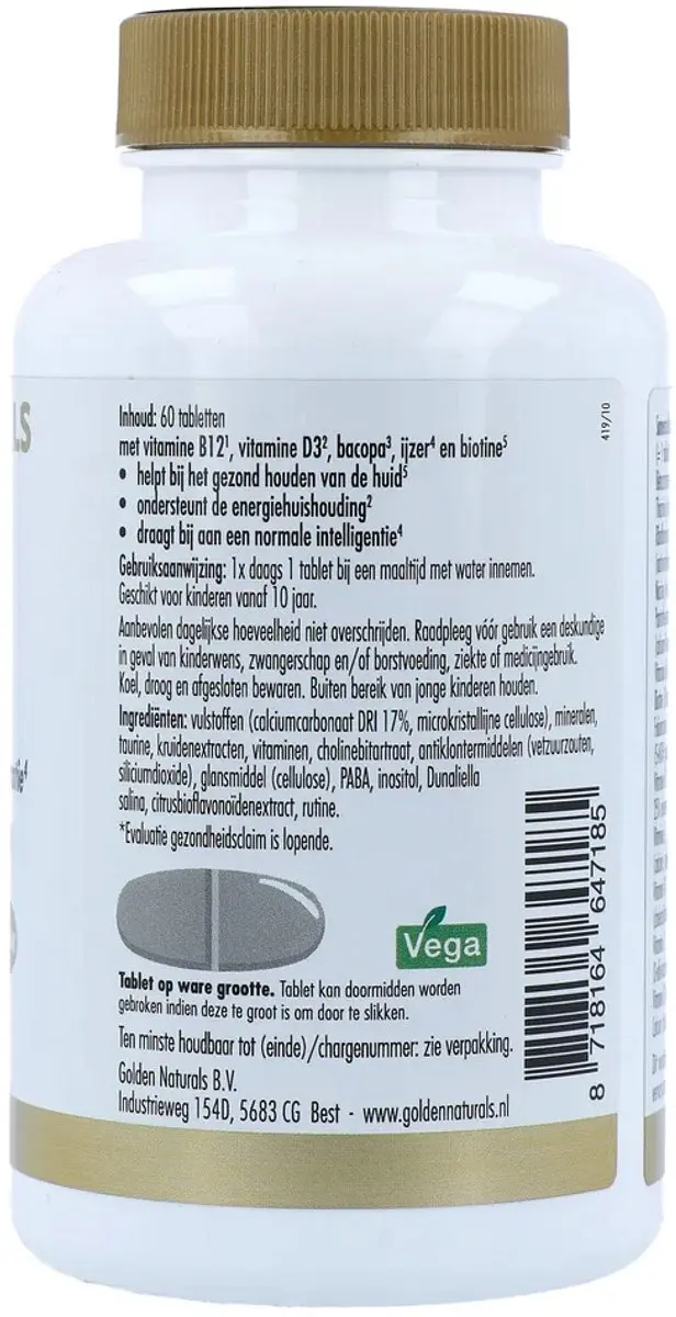 Golden Naturals Multi Tiener 60 Vegetarische Tabletten