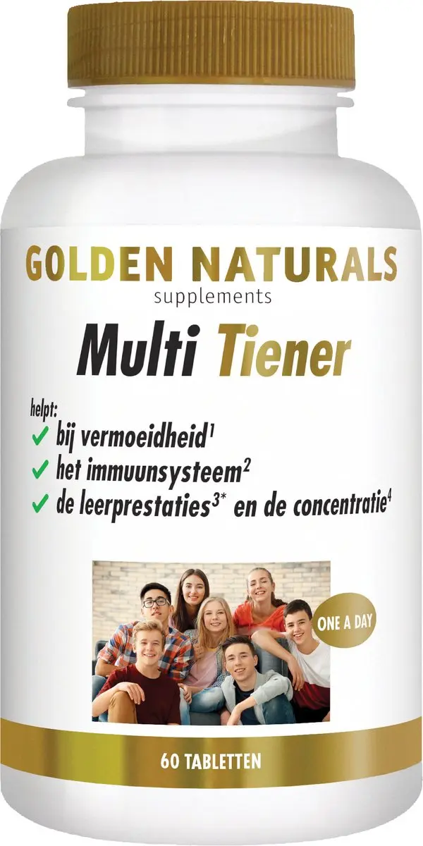 Golden Naturals Multi Tiener 60 Vegetarische Tabletten