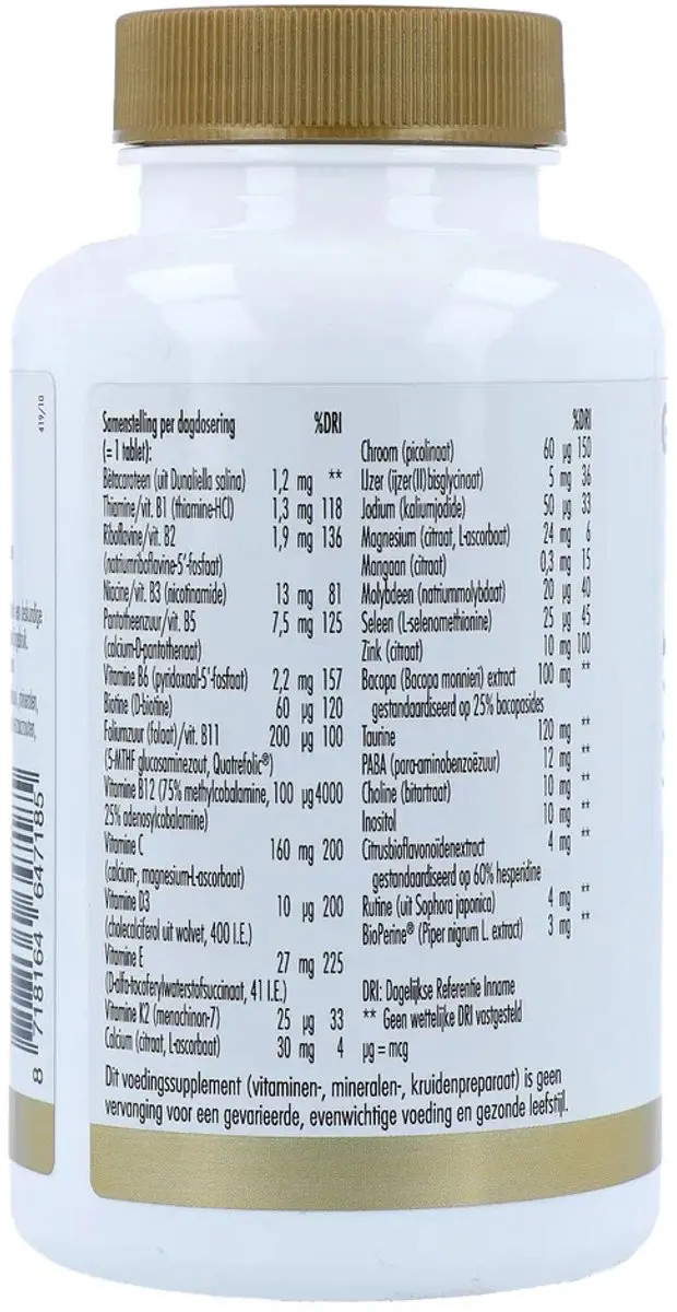 Golden Naturals Multi Tiener 60 Vegetarische Tabletten