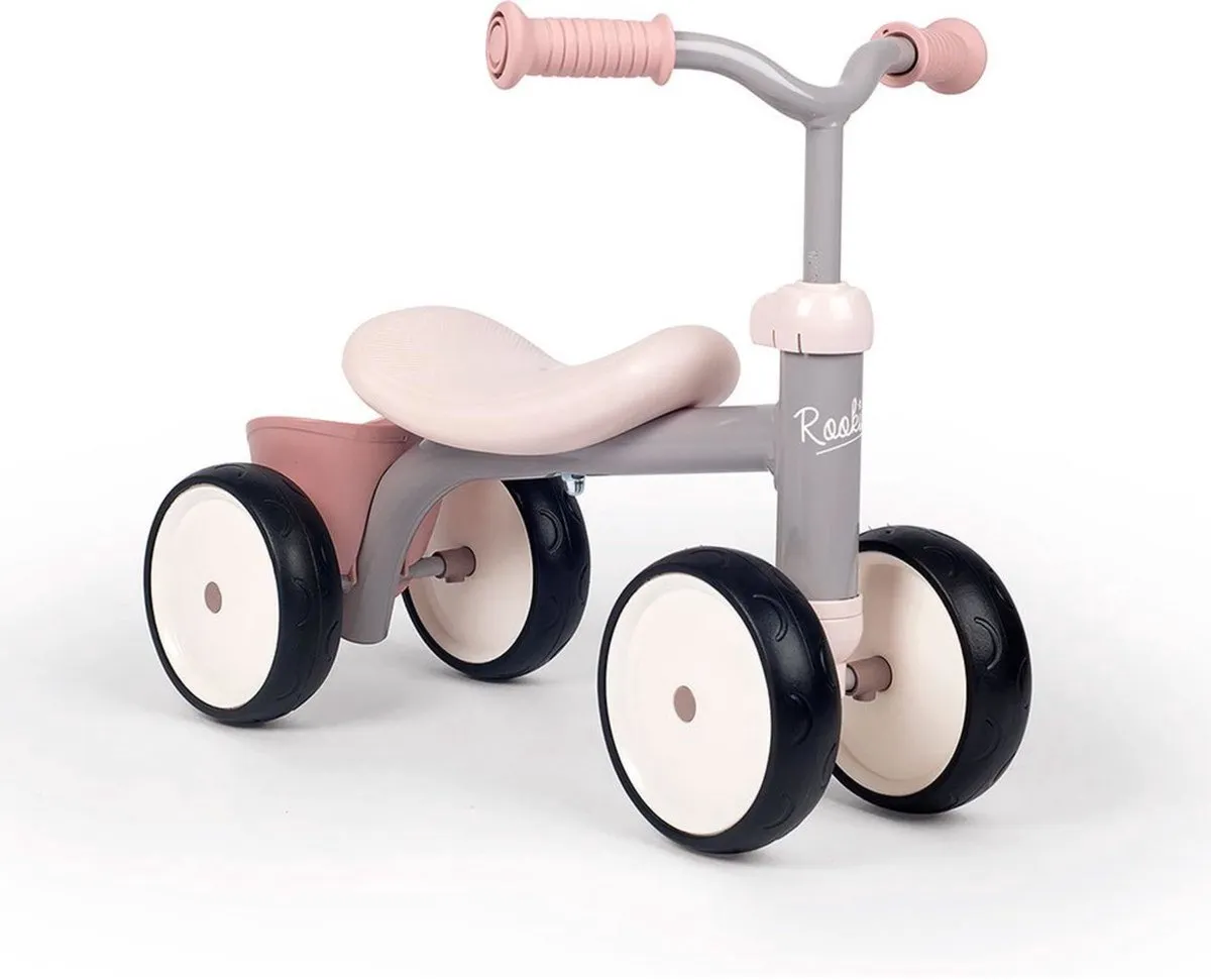 Smoby Rookie Loopfiets Step 10 Inch - Roze/Grijs