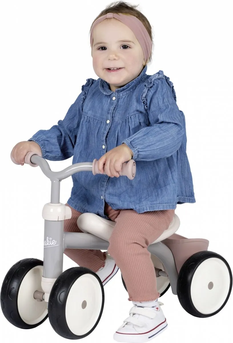 Smoby Rookie Loopfiets Step 10 Inch - Roze/Grijs