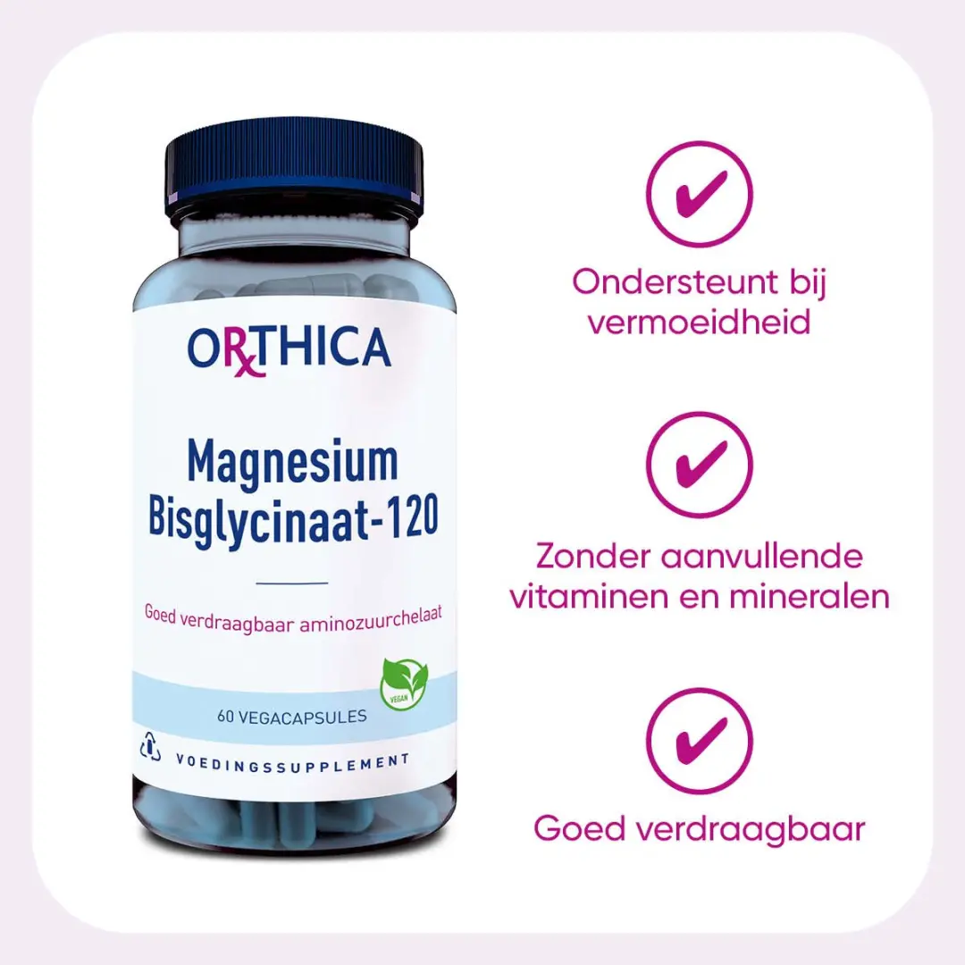 Orthica Magnesium Bisglycinaat 120 Vegacapsules