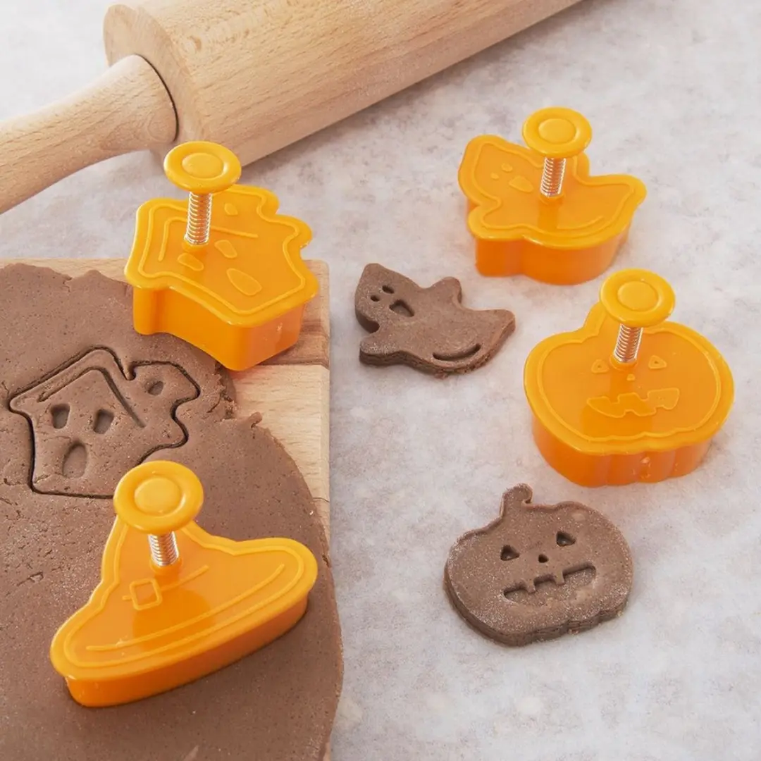 Orion Halloween Koekjesuitstekers Set - Geest, Pompoen, Spookhuis, Hoed - afbeelding 6 van 6