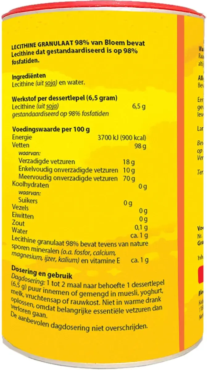 Bloem Lecithine Granulaat 98% - 400g