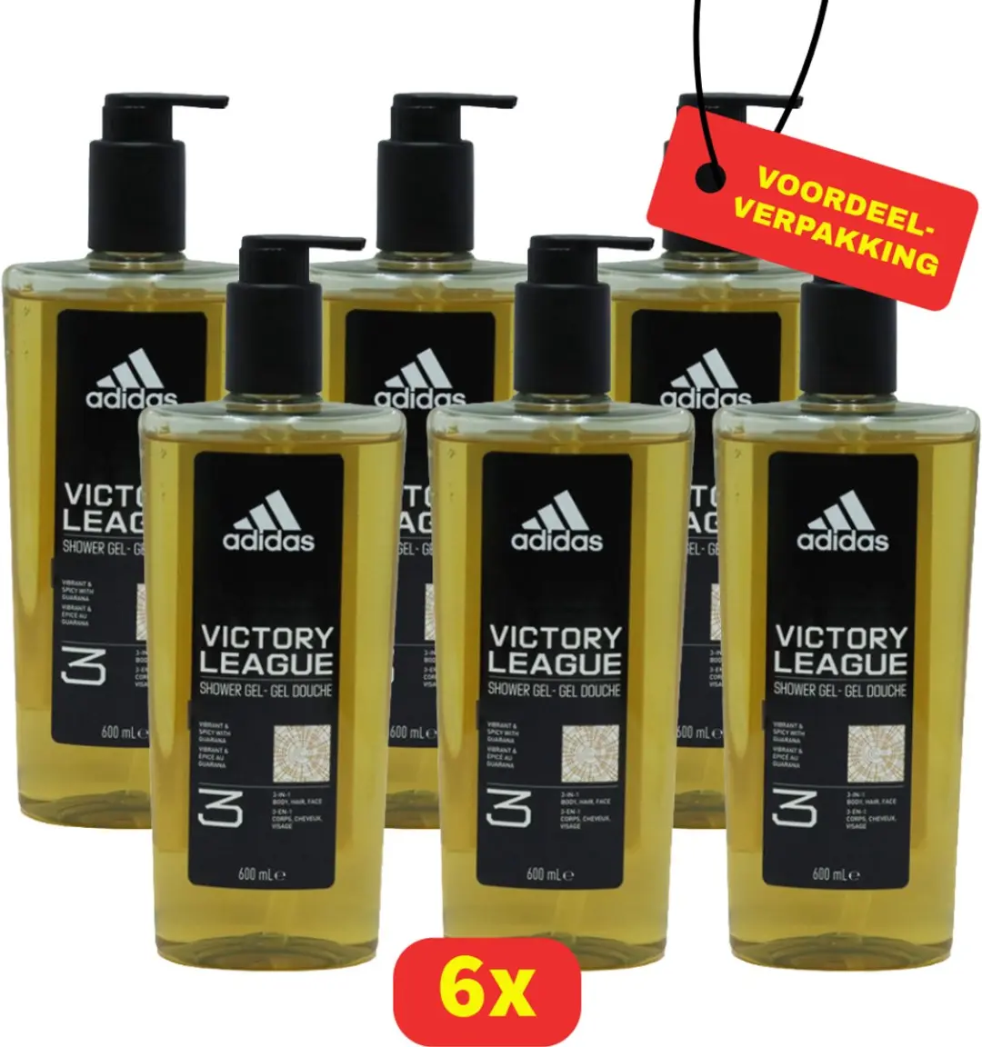 adidas Victory League 3-in-1 Douchegel 6x600ml