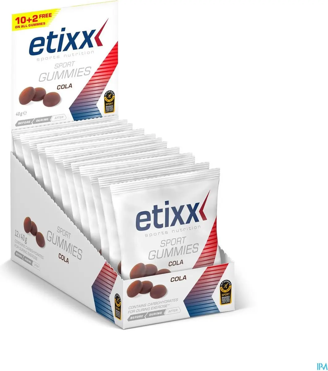 Etixx Sport Gummies Cola - 480g (12x40g) - 30g Koolhydraten