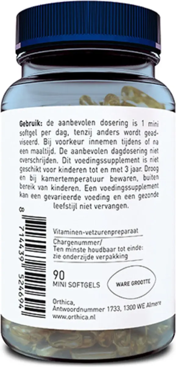 Orthica Kabeljauwleverolie 90 Softgels