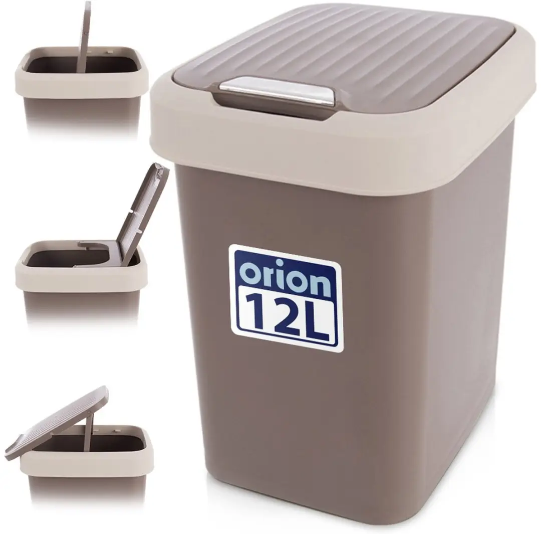 Orion Plastic Prullenbak 12L - Bruin - afbeelding 6 van 6