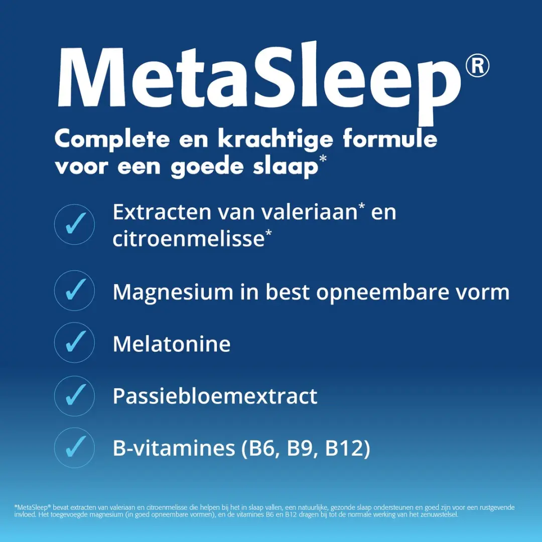 Metagenics MetaSleep 30 Tabletten - Valeriaan & Citroenmelisse