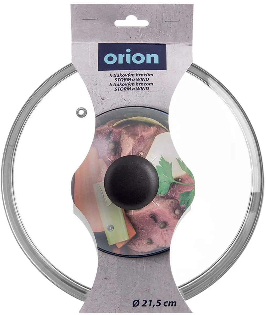 Orion Glazen Deksel 23cm - Hittebestendig Glas - RVS Rand