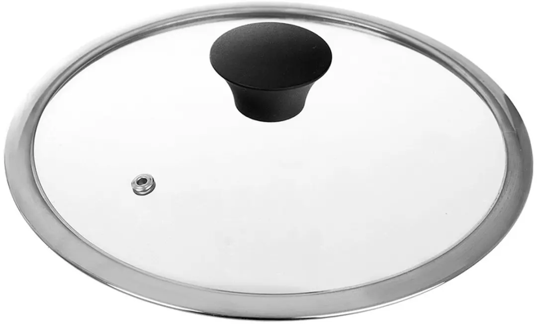 Orion Glazen Deksel 23cm - Hittebestendig Glas - RVS Rand
