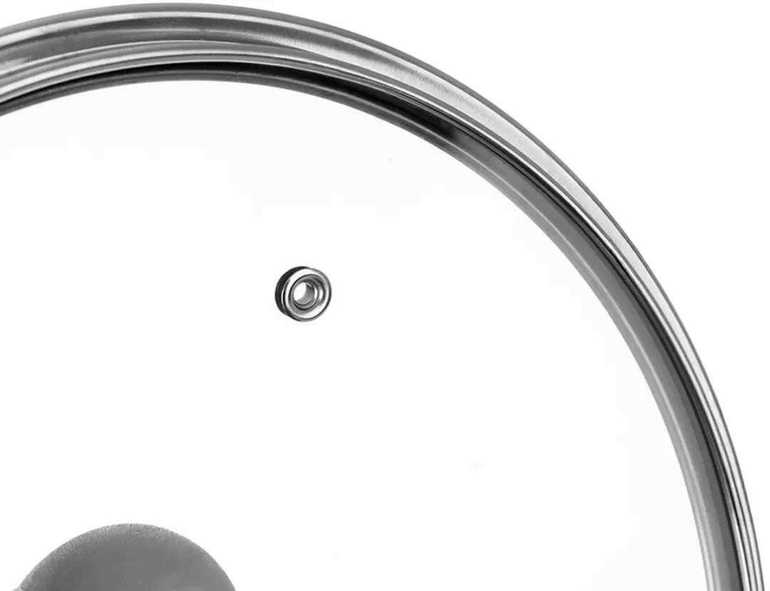Orion Glazen Deksel 23cm - Hittebestendig Glas - RVS Rand