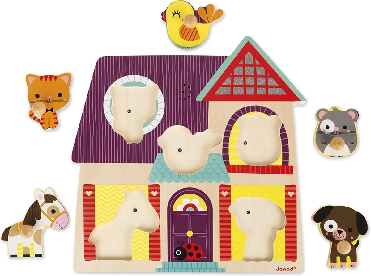 Janod Muziekpuzzel Mijn Kleine Vrienden - 5 Stuks