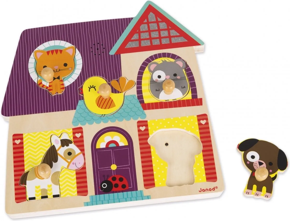 Janod Muziekpuzzel Mijn Kleine Vrienden - 5 Stuks