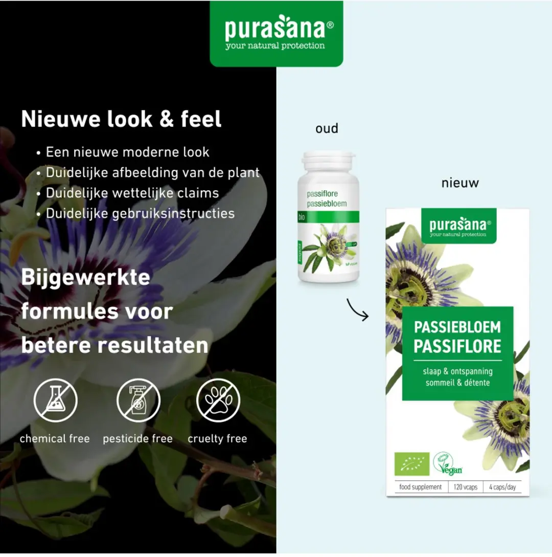 Purasana Passiebloem Extract 120 Vegacapsules