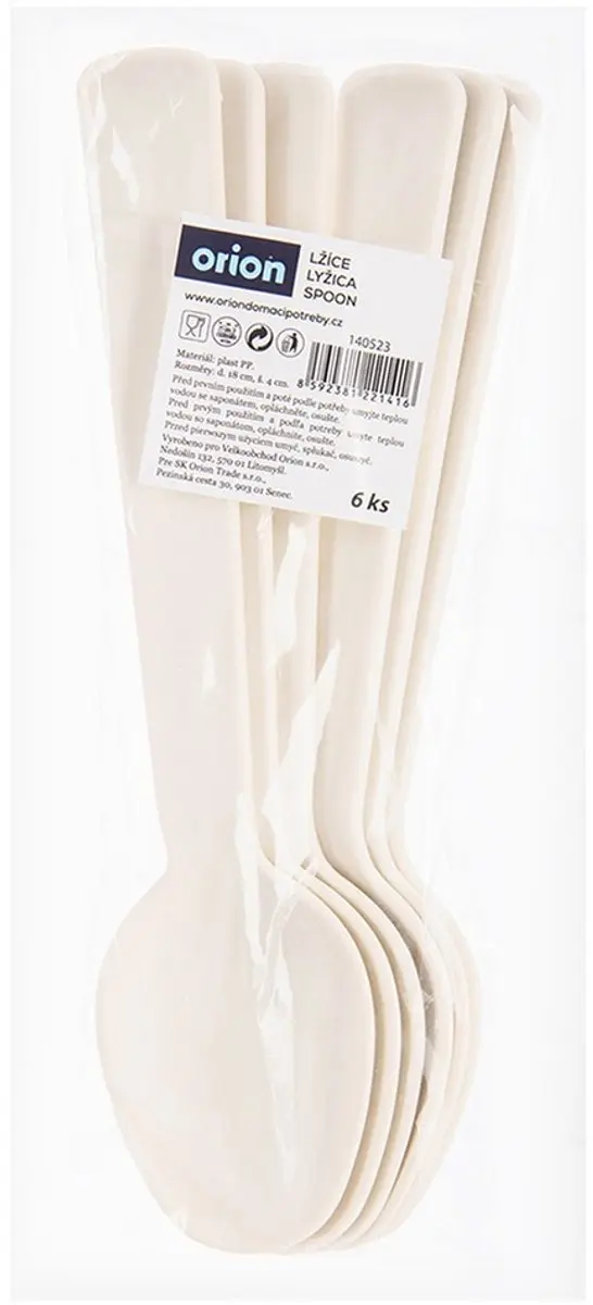 Orion Tafellepels Plastic Crème - 6 Stuks
