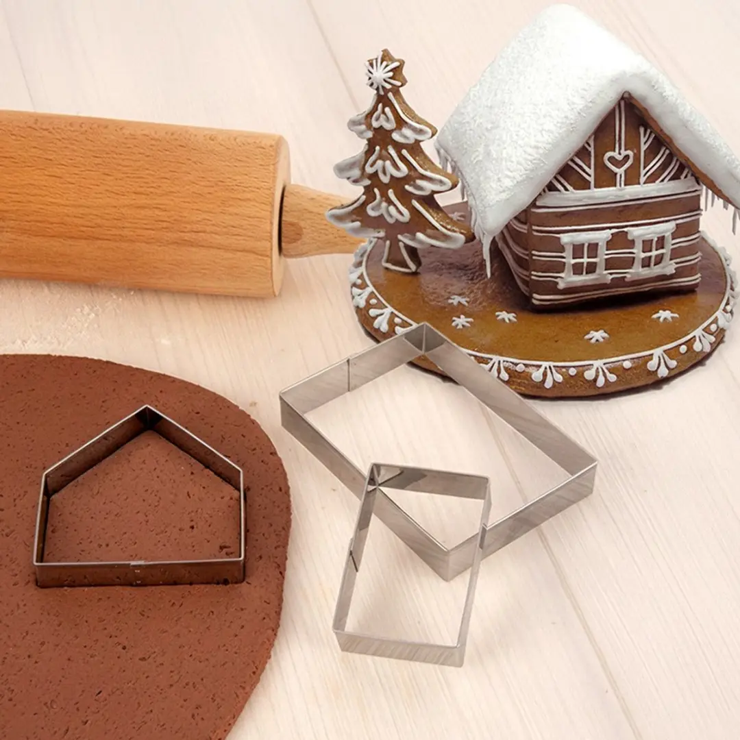 Orion Huis van Peperkoek Koekjessnijders 3 Stuks - Zilver - afbeelding 6 van 6